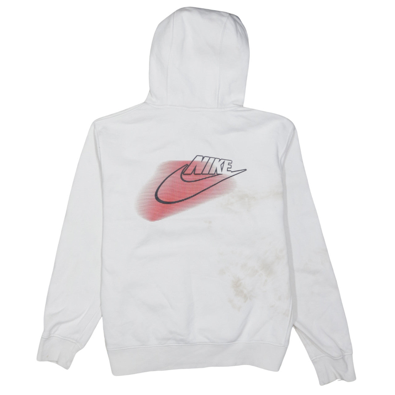 Nike Men's White Pullover Hoodie M Graphic Sportswear Fleece