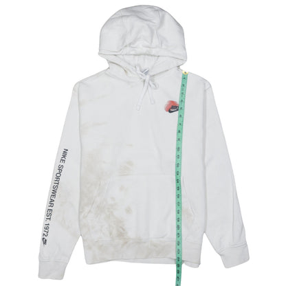 Nike Men's White Pullover Hoodie M Graphic Sportswear Fleece