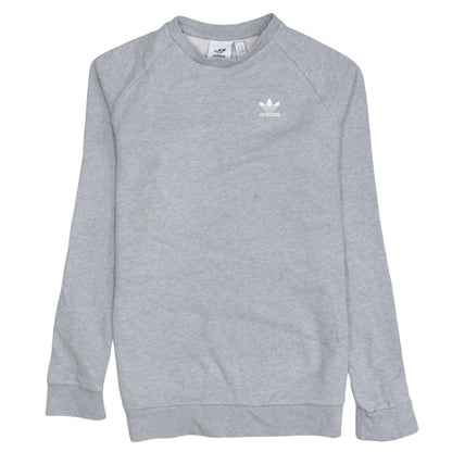 adidas Men's Grey XS Pullover Logo Sweatshirt