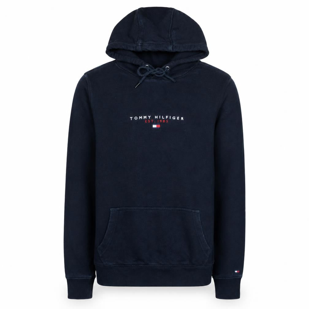 Tommy Hilfiger Men's Blue XS Pullover Hoodie Embroidered Logo