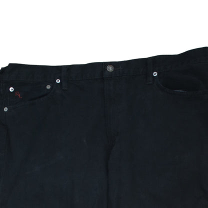 Ralph Lauren Men’s Black Straight Jeans 38x32 Hudson Wash Classic Fit