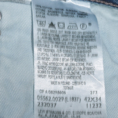 Levi's Men's Blue 42x34 Straight Fit Denim Jeans