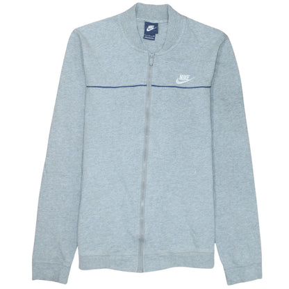 Nike Women Grey Full Zip Sweatshirt Small Cotton Casual