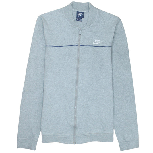 Nike Women Grey Full Zip Sweatshirt Small Cotton Casual