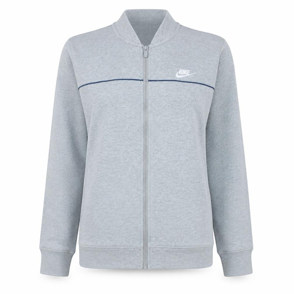 Nike Women Grey Full Zip Sweatshirt Small Cotton Casual