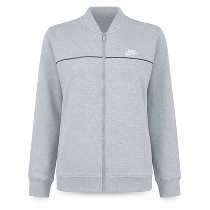 Nike Women Grey Full Zip Sweatshirt Small Cotton Casual