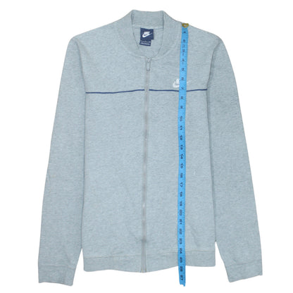 Nike Women Grey Full Zip Sweatshirt Small Cotton Casual