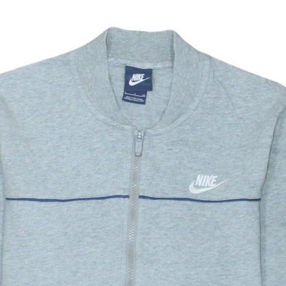 Nike Women Grey Full Zip Sweatshirt Small Cotton Casual