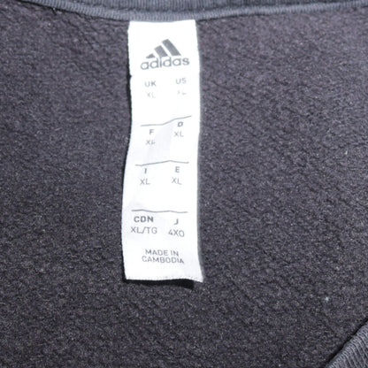 Adidas Men's Black XL Crew Neck Pullover Sweatshirt Sports Style