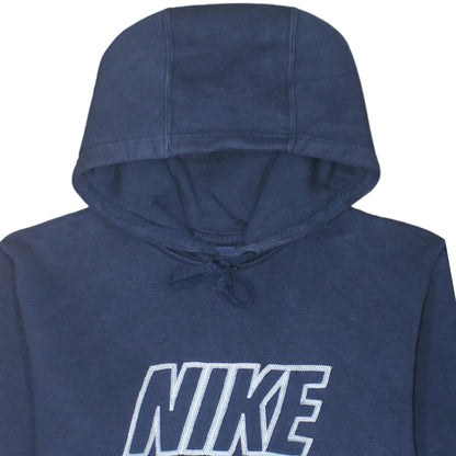 Nike Men's Blue Pullover Hoodie M Logo Fleece Sweatshirt