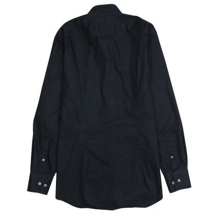 Hugo Boss Men's Black Slim Fit Long Sleeve Easy Iron Shirt Size 38