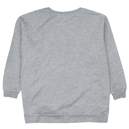 Disney Women Grey Mickey Mouse Graphic Pullover Sweatshirt L