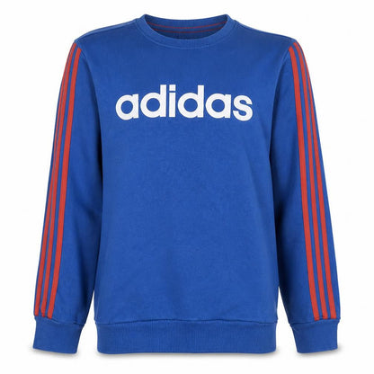 Adidas Men's Blue Pullover Sweatshirt S Crew Neck Logo Sports