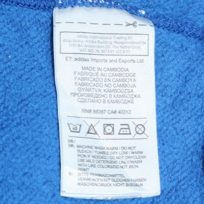 Adidas Men's Blue Pullover Sweatshirt S Crew Neck Logo Sports