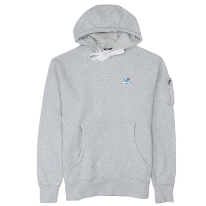 Nike Men's Grey Pullover Hoodie L Embroidered Graphic Cotton