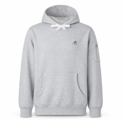 Nike Men's Grey Pullover Hoodie L Embroidered Graphic Cotton