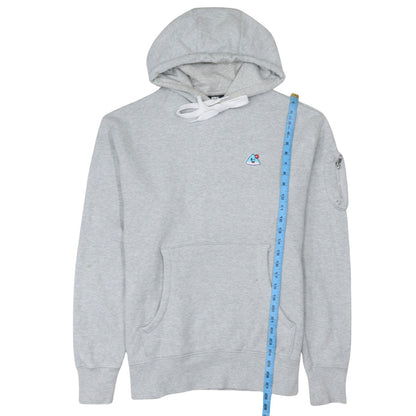 Nike Men's Grey Pullover Hoodie L Embroidered Graphic Cotton
