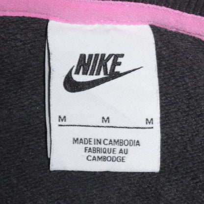Nike Womens Black Pink Logo Crew Neck Pullover Sweatshirt M