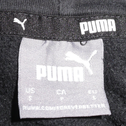 Puma Men's Black Pullover Hoodie S Fleece Logo Sportswear