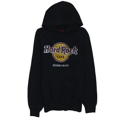 Hard Rock Cafe Men’s Black Pullover Hoodie Medium Edinburgh Logo