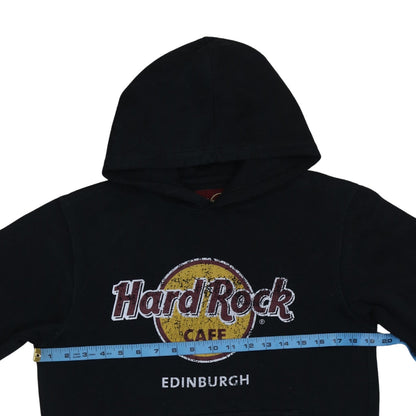 Hard Rock Cafe Men’s Black Pullover Hoodie Medium Edinburgh Logo