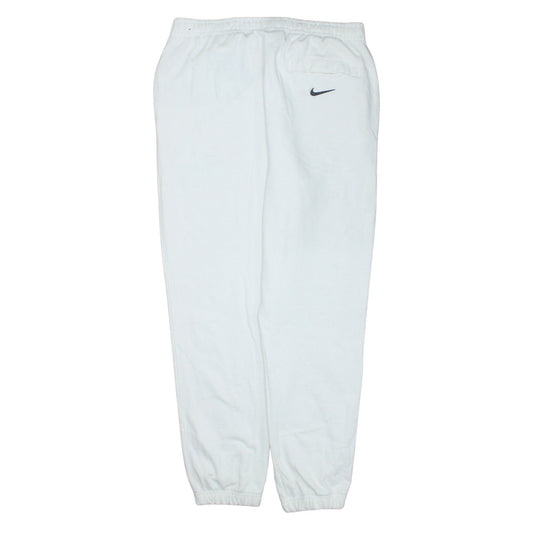 Nike Women White Standard Fit Sweatpants L Cotton Joggers