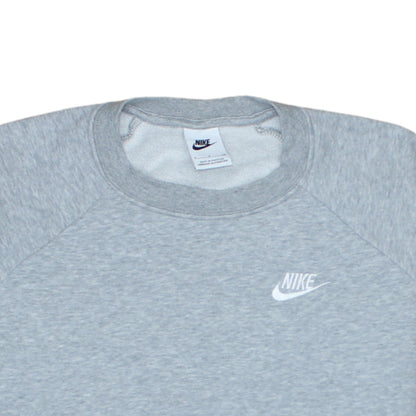 Nike Men's Grey Crew Neck Pullover Fleece Sweatshirt S