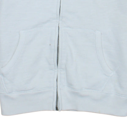 Diesel Mens White Full Zip Hoodie Small Vintage Track & Field Style
