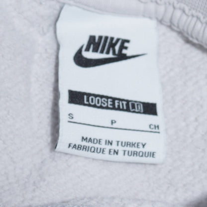 Nike Women’s Beige & White Colourblock Loose Fit Sweatshirt Size S