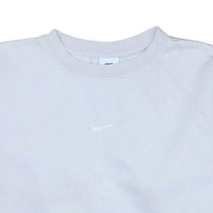 Nike Women’s Beige & White Colourblock Loose Fit Sweatshirt Size S