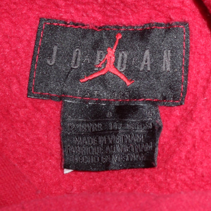 Jordan Boys Red Pullover Hoodie 12-13 Years Classic Fleece Jumpman Logo