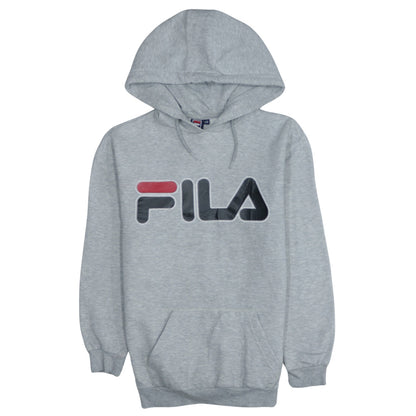 FILA Men's Grey XS Pullover Hoodie Graphic Logo Sweatshirt