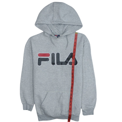 FILA Men's Grey XS Pullover Hoodie Graphic Logo Sweatshirt