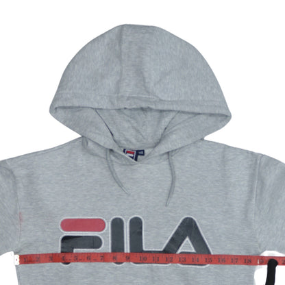 FILA Men's Grey XS Pullover Hoodie Graphic Logo Sweatshirt