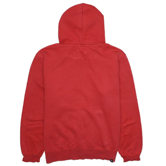 Puma Men's Red Pullover Hoodie M Logo Graphic Sportswear