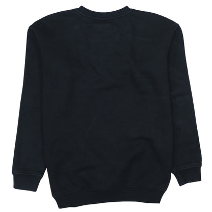 FILA Men's Black Small Pullover Sweatshirt Crew Neck Logo Embroidered