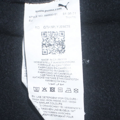 Puma Men's Black Pullover Hoodie 2XL Fleece Logo Sweatshirt
