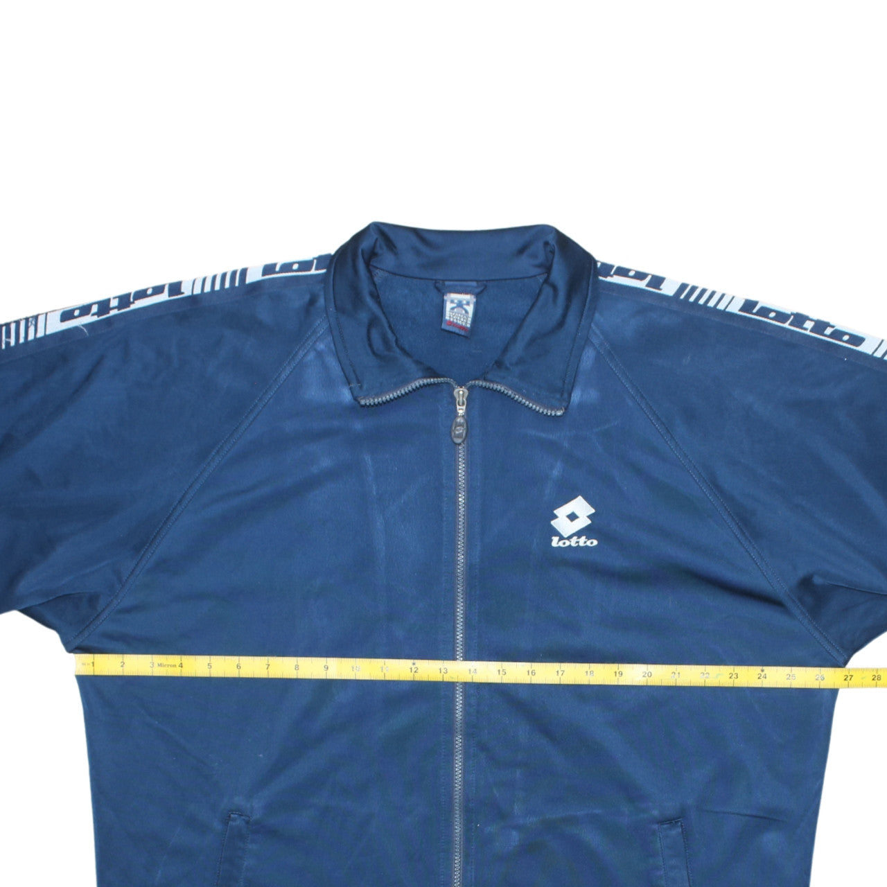 Lotto Mens Blue Full Zip Sports Sweatshirt XL Retro Track Top