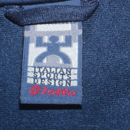 Lotto Mens Blue Full Zip Sports Sweatshirt XL Retro Track Top