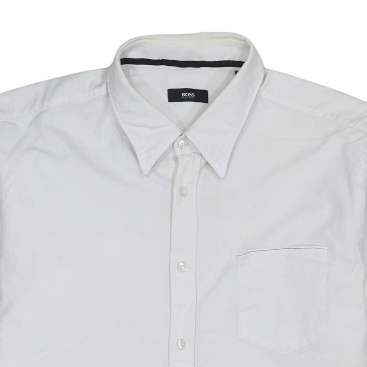 Hugo Boss Men's White Regular Fit Long Sleeve Button-Up Shirt Size L