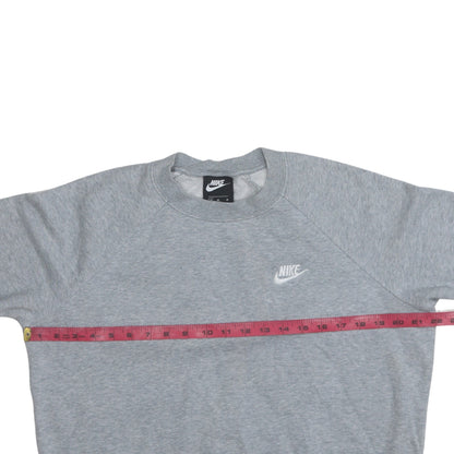 Nike Men's Grey Crew Neck Logo Sweatshirt M Regular Fit
