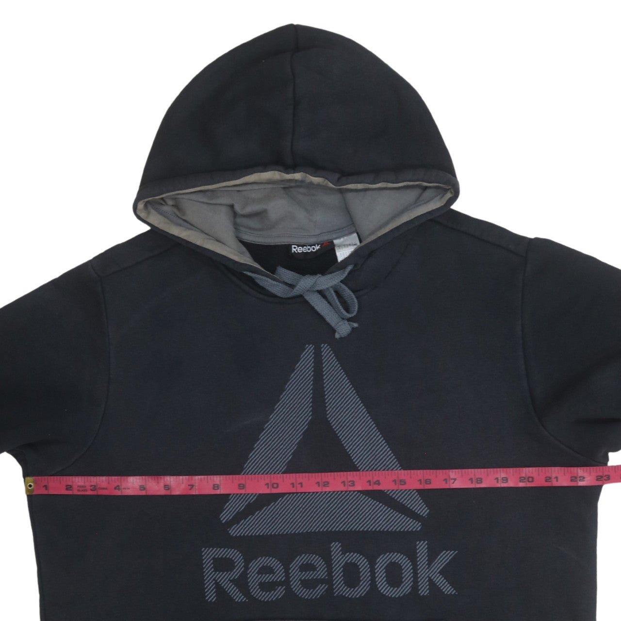 Reebok Men's Black Large Pullover Hoodie with Logo