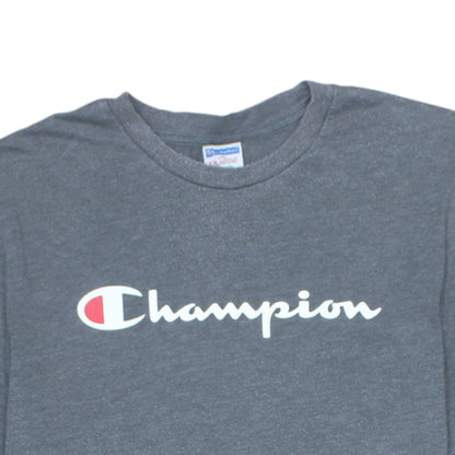 Champion Men's Grey Crew Neck Logo T-Shirt Size 2XL