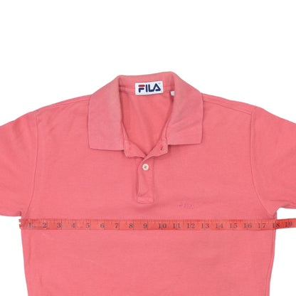 Fila Pink Cotton Short Sleeve Polo Shirt Teens Size 152