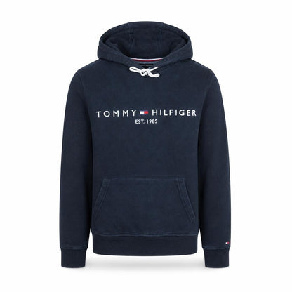Tommy Hilfiger Mens Blue Small Pullover Hoodie Embroidered Logo