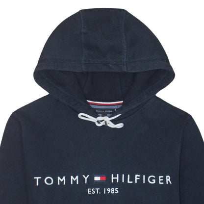 Tommy Hilfiger Mens Blue Small Pullover Hoodie Embroidered Logo