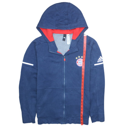 Adidas Mens Blue Full Zip Hoodie FC Bayern München Size M