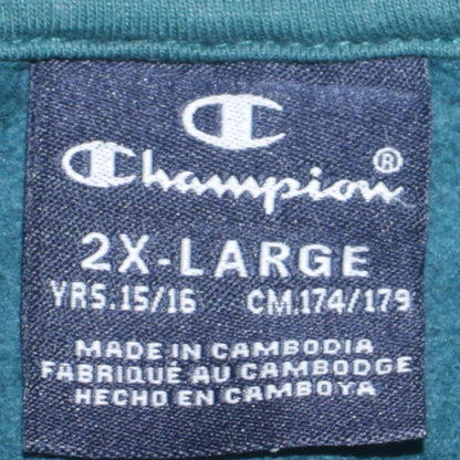 Champion Boys Teal Pullover Hoodie 2XL 15-16 Years Cotton Blend