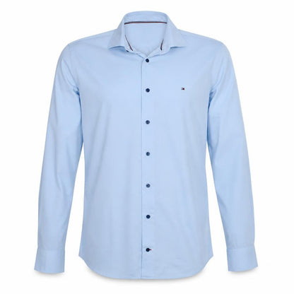 Tommy Hilfiger Men's Blue Regular Fit Long Sleeve Button-Up Shirt