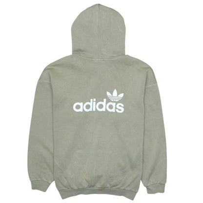 Adidas Men's Beige Pullover Hoodie S Logo Fleece Sweatshirt